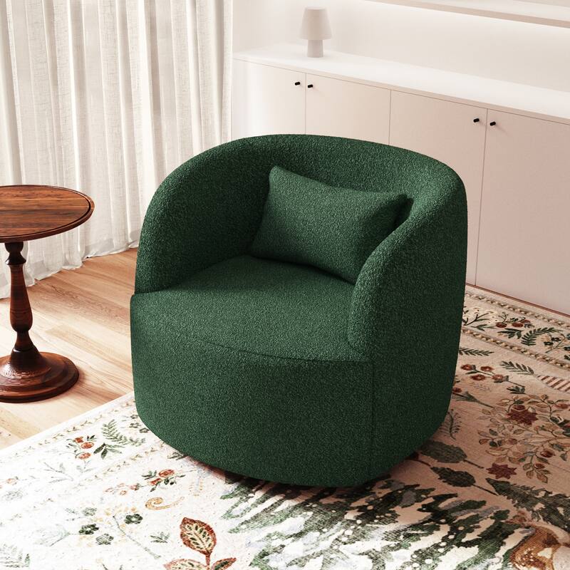 Modern 360-degree Rotation Teddy Barrel Chairs