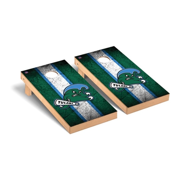 slide 2 of 5, Tulane Green Wave Vintage Cornhole Board Set