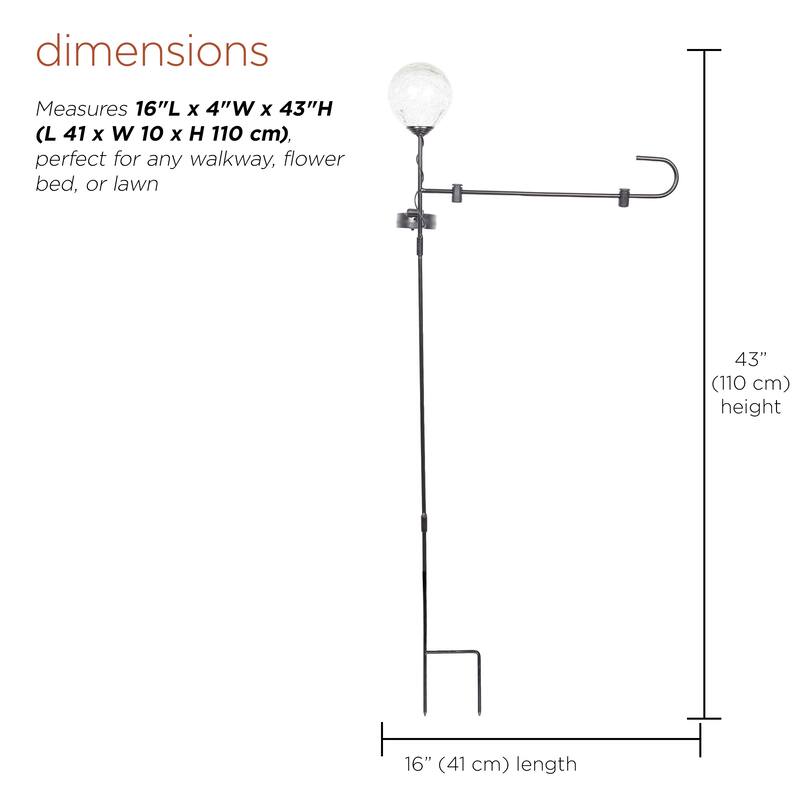 Alpine Corporation Decorative Garden Flag Holder Stakes, Outdoor Metal Flagpole Stands Design for Patio & Garden Décor