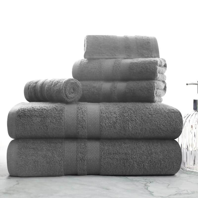 Blue Nile Mills Geneva Cotton Solid 6 Piece Towel Set