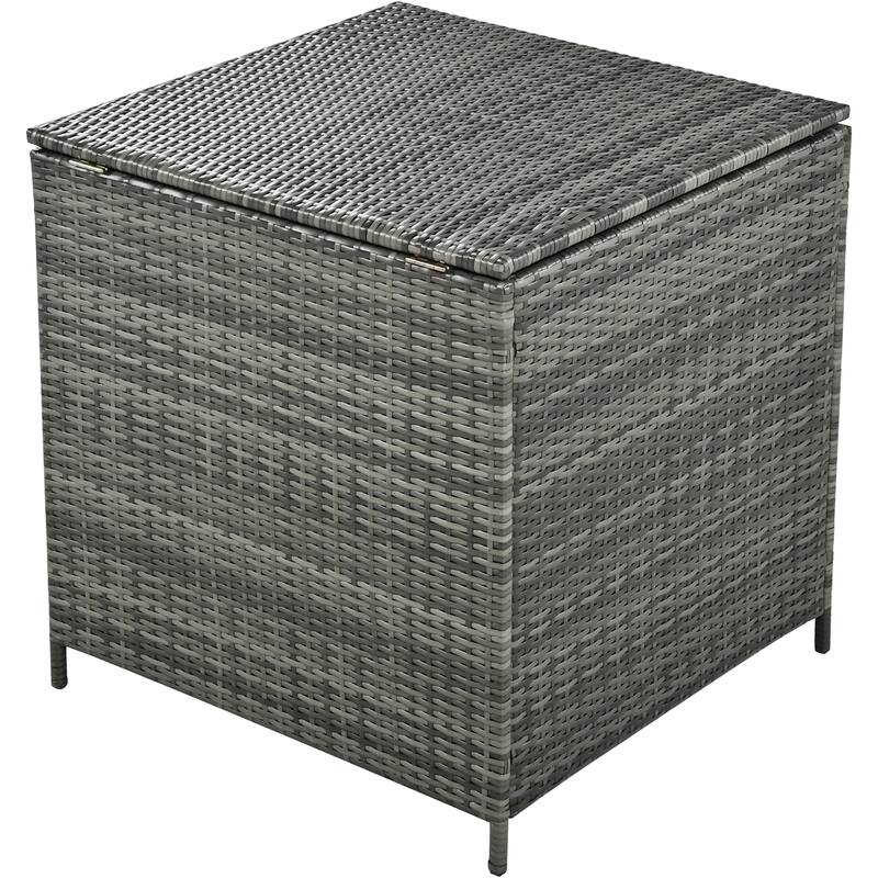 6-Piece All-Weather Outdoor PE Rattan Sofa Set - Patio Wicker Sectional with Storage Box, Removable Covers & Table