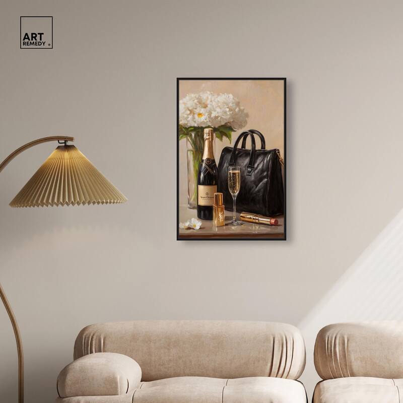 Cheers to Lovely Glam Canvas by Art Remedy