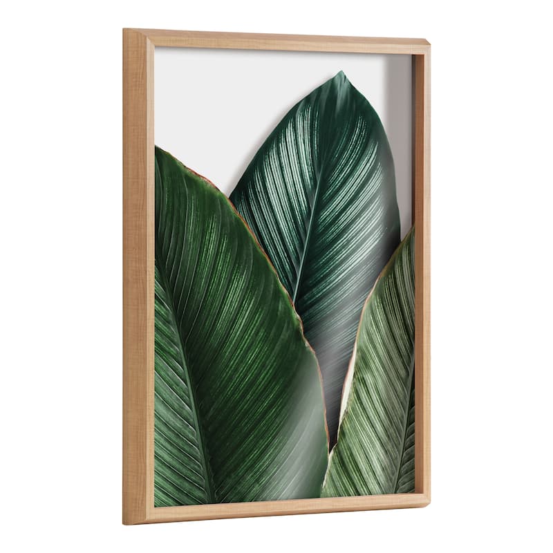 Kate and Laurel Blake Tropical Palm Printed Glass by Amy Peterson - 18x24