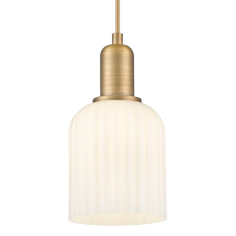 Innovations Lighting 716-1P-G559-5GWH Bridal Veil 5" Wide Cord Hung - Brushed Brass