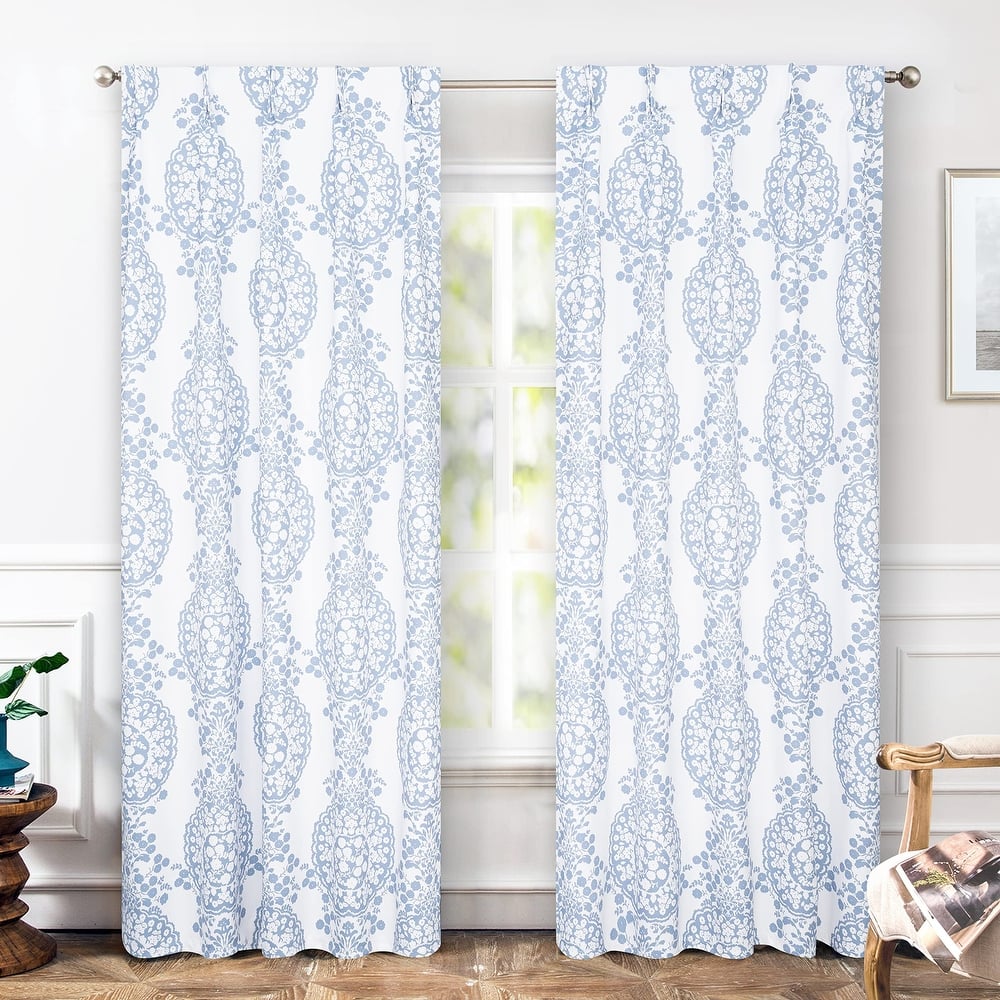 DriftAway Samantha Pinch Pleat Thermal Room Darkening Back Tab Window Curtains