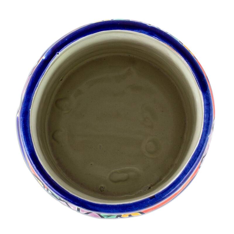 Novica Handmade Colonial Guanajuato Ceramic Utensils Holder