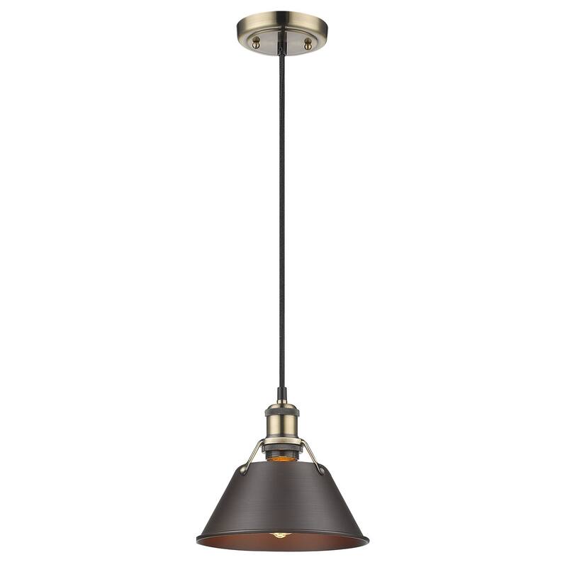 Golden Lighting 3306-S AB Orwell 8" Wide Mini Pendant
