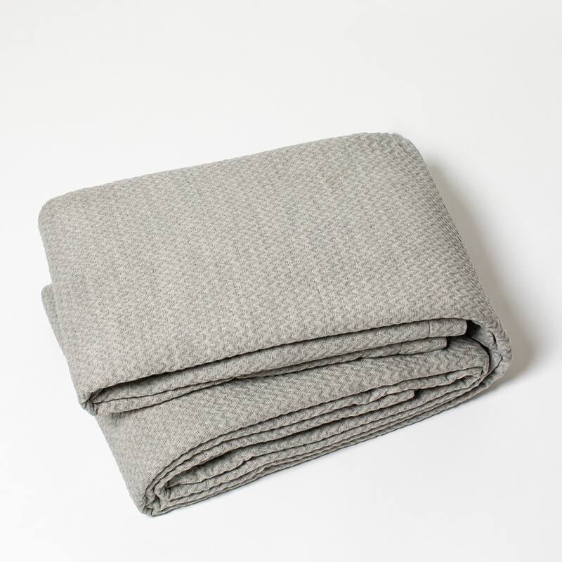 Kelley Grey Cotton Jacquard Duvet Cover Set