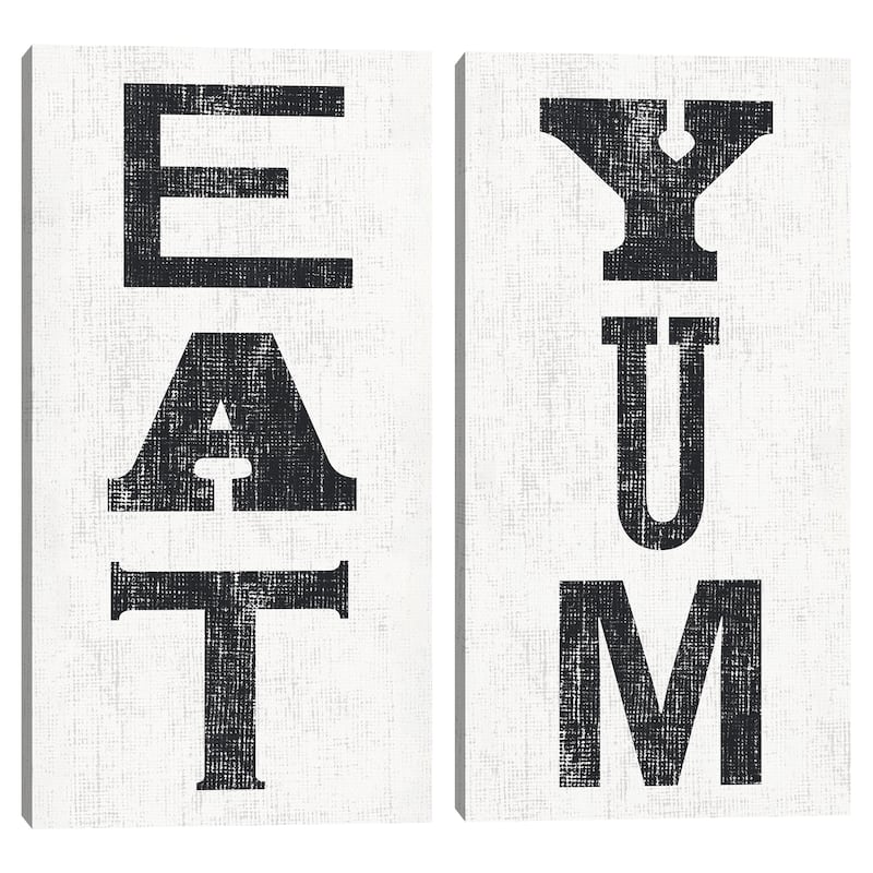 Eat & Yum by Michael Mullan Canvas S/2 by Michael Mullan Canvas Art Prints