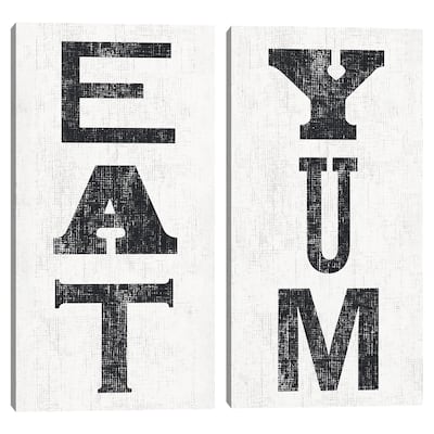 Eat & Yum by Michael Mullan Canvas S/2 by Michael Mullan Canvas Art Prints
