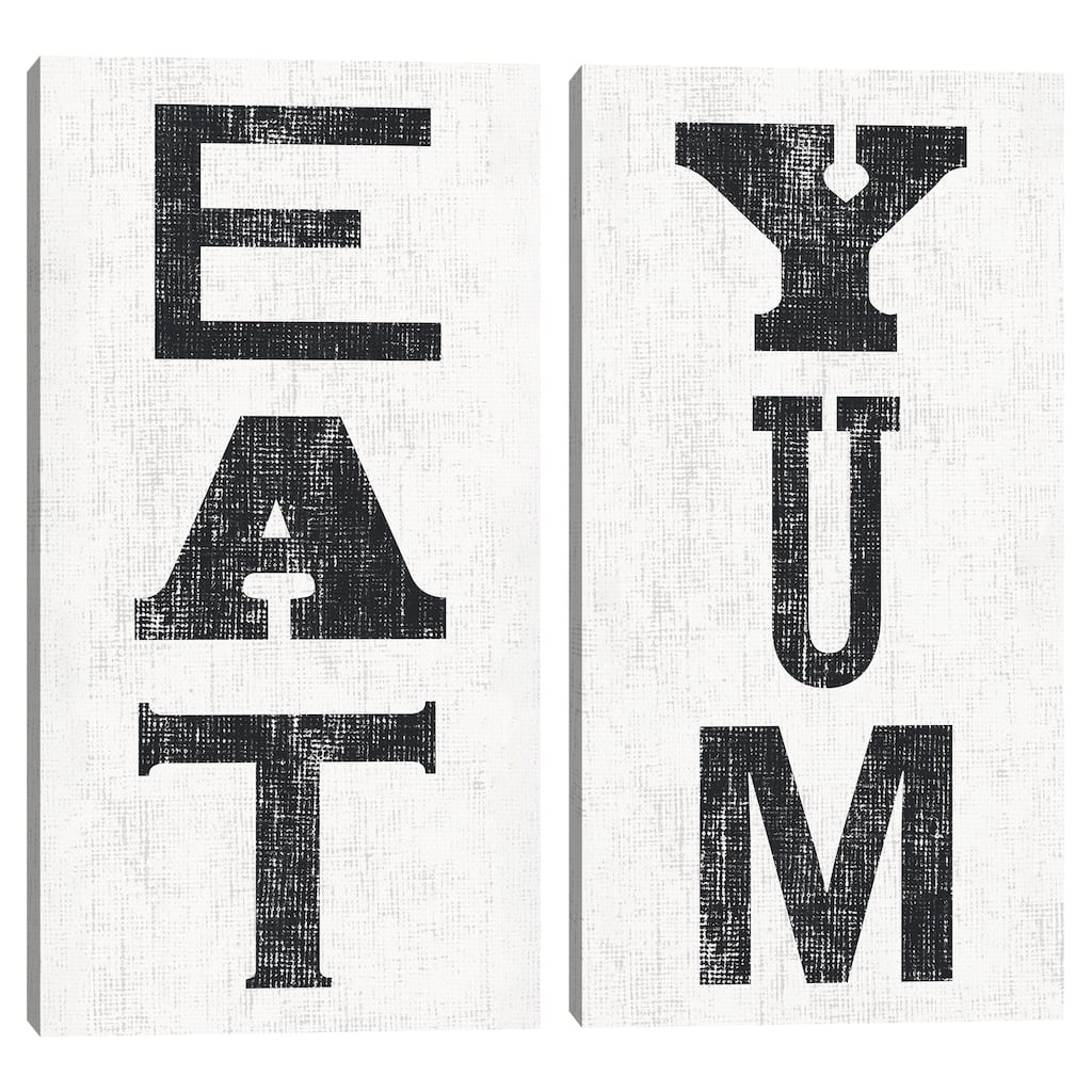 Eat & Yum by Michael Mullan Canvas S/2 by Michael Mullan Canvas Art Prints