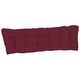 preview thumbnail 42 of 94, Solid Twill Tufted Indoor Bench Cushion (Multiple widths from 42 to 60 inch) 60" wide - Burgundy