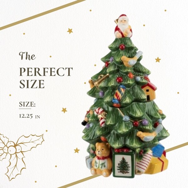 Spode Christmas Tree 250th Anniversary Figural Tree Cookie Jar 12.25 H On Sale Bed Bath Beyond 38461441