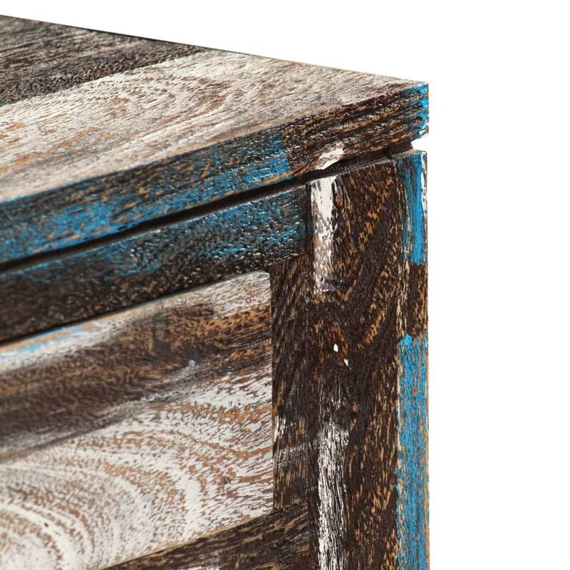 vidaXL Console Table Vintage Entryway Table with Storage Solid Wood Acacia - 46.5" x 11.8" x 31.5"
