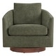 preview thumbnail 7 of 40, Spruce & Spring Classic Swivel Club Accent Chair with Back Cushion & Solid Wood Frame