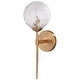 preview thumbnail 8 of 10, Olson 1 Light Mid-Century Modern Wall Sconce Clear Globe Glass - 6-in. W x 16.5-in. H x 7-in. D