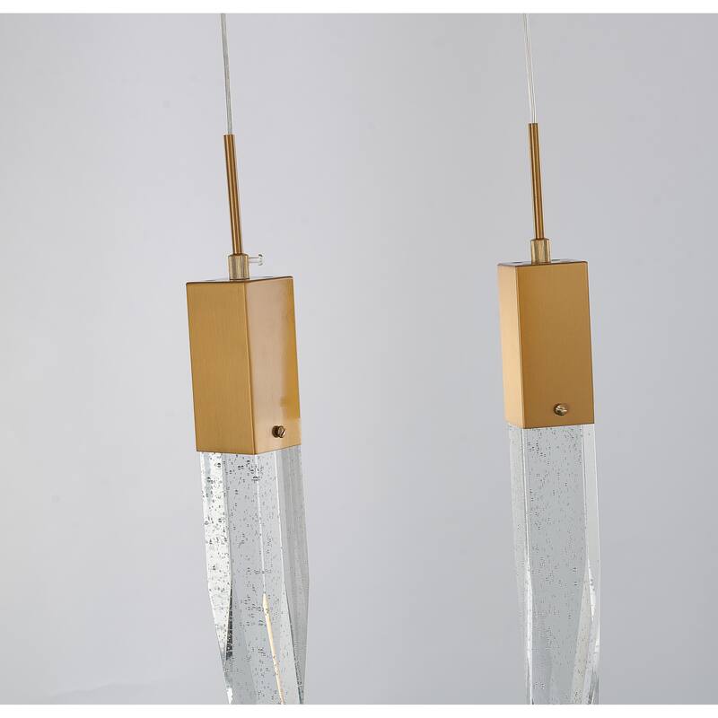 Gold Island Lighting With Clear Bubble Crystals Bed Bath & Beyond