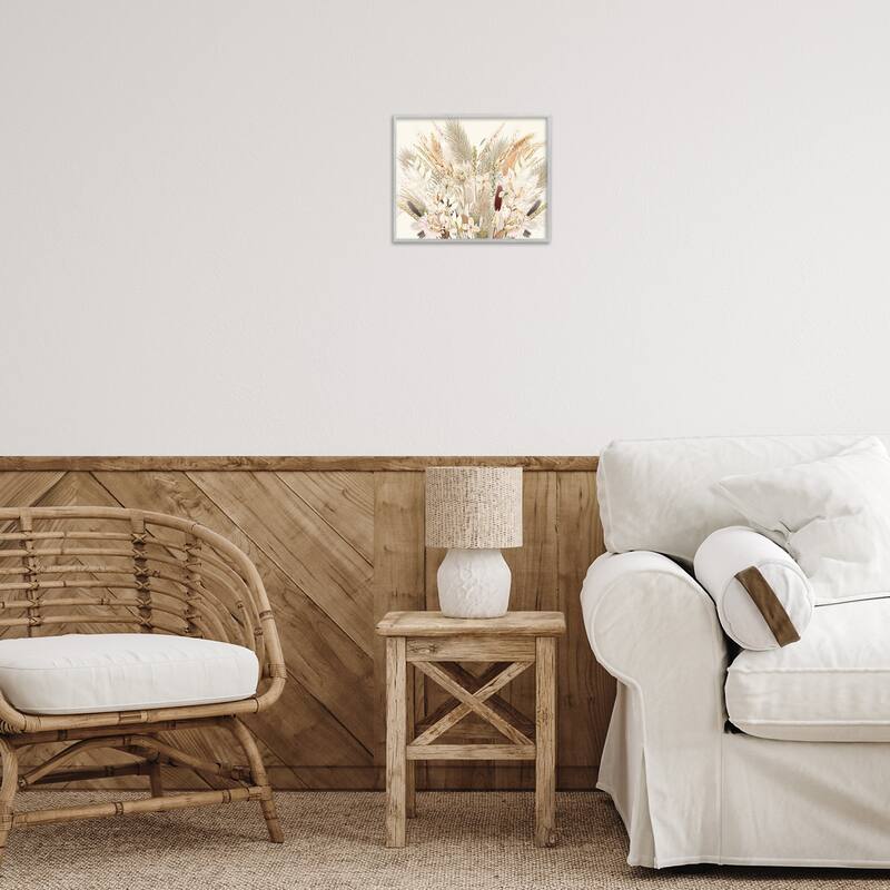 Stupell Natural Wheat & Country Herbs Framed Giclee Art Design By Val Rhodes