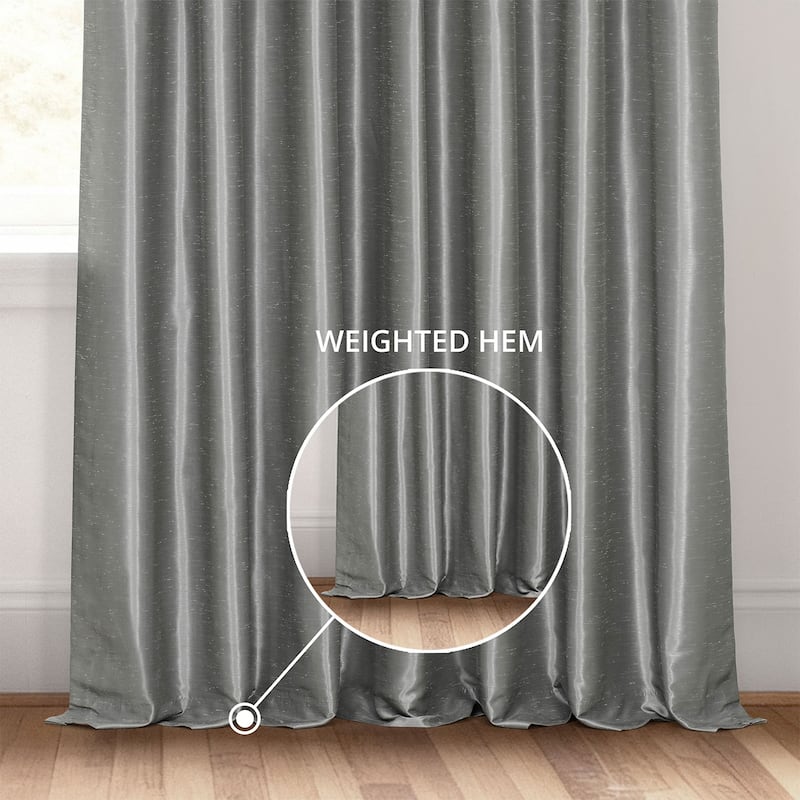 Exclusive Fabrics Blackout Extra Wide Faux Dupioni Curtain (1 Panel)