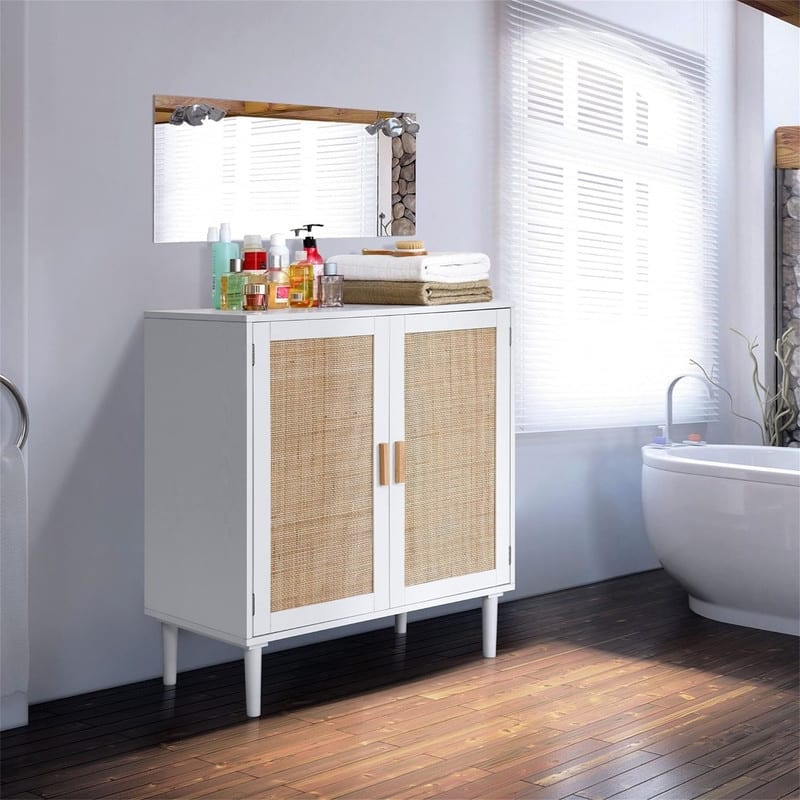 Sideboard Buffet CabinetKitchen Storage Cabinet - 15.8"D x 31.5"W x 34.6"H
