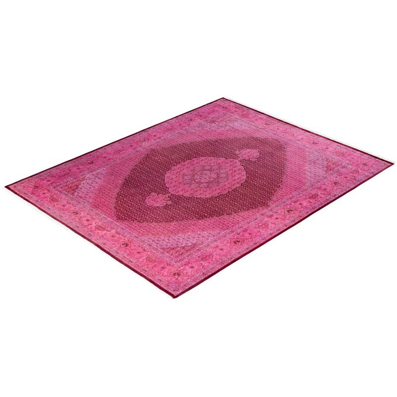 Overdyed One-of-a-Kind Hand-Knotted Area Rug - Pink - 8' 1" x 10' 5"