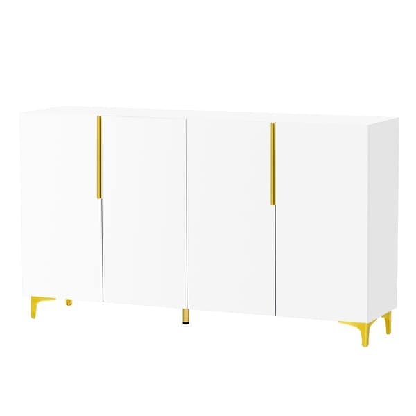 家具 sweetback Glossy Finish Light Luxury Storage Cabinet - Bed Bath & Beyond