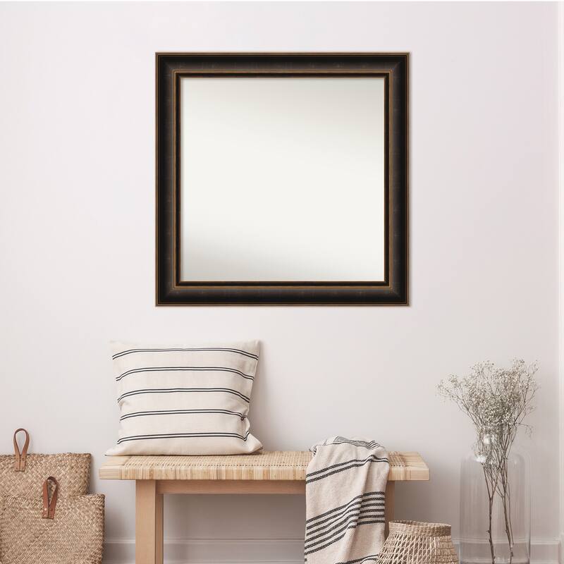 Villa Oil Rubbed Bronze Non-Beveled Wood Framed Wall Mirror - Villa Oil Rubbed Bronze