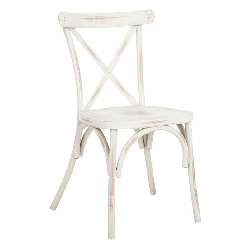 SAFAVIEH Outdoor Tayla Chair - White (Set of 2) - 19Wx17Dx34H