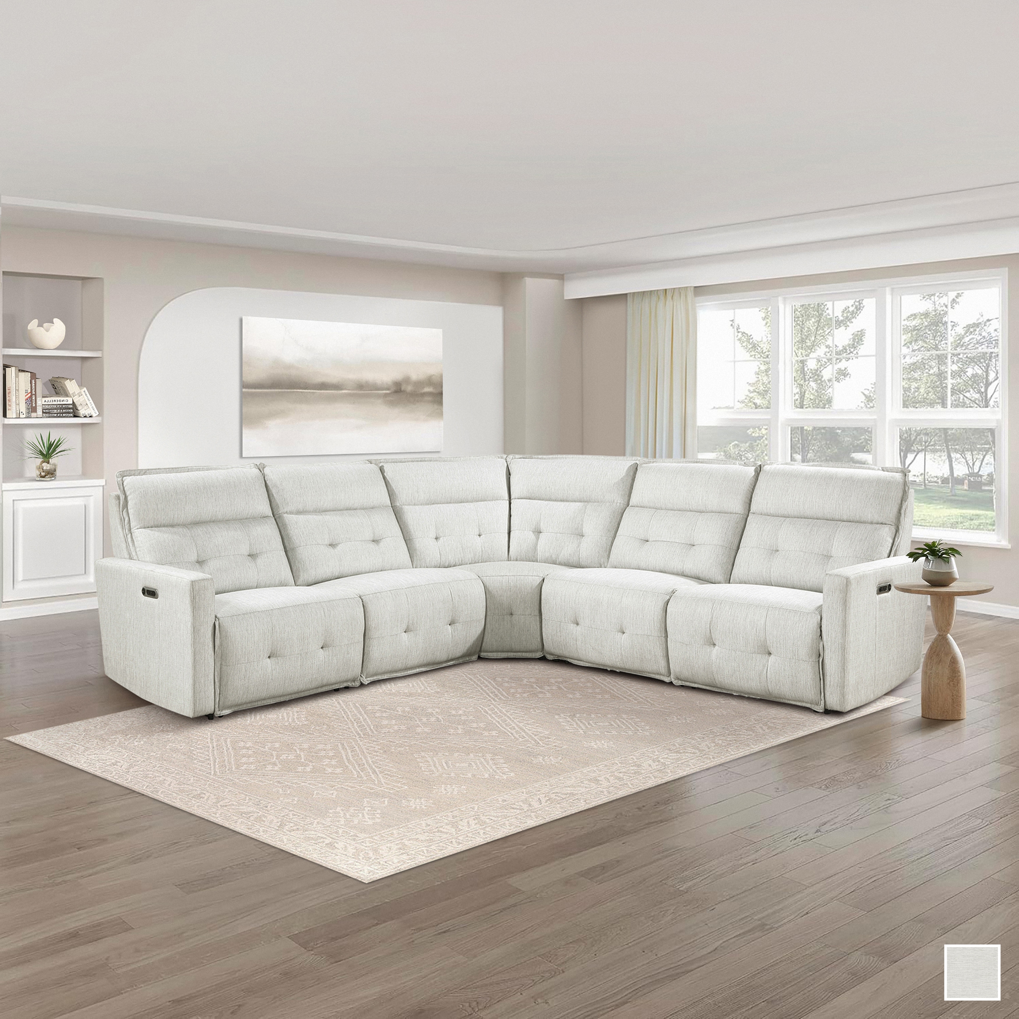 Symmetry fabric clearance power reclining sofa