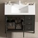 preview thumbnail 8 of 9, Bathroom Vanity with Top Sink Freestanding Vanity Set with Mirror Cabinet
