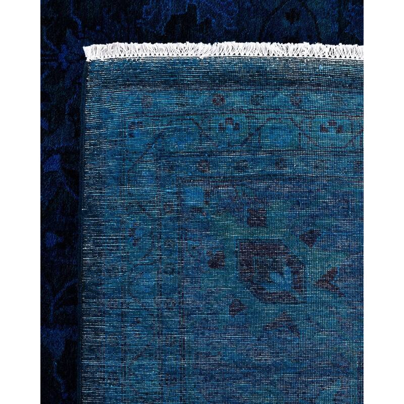 Fine Vibrance One-of-a-Kind Hand-Knotted Area Rug - Blue, 9' 1" x 12' 2" - 9' 1" x 12' 2"