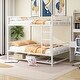 preview thumbnail 16 of 24, Full over Full Children's Metal Bunk Bed With Steps,Metal Bunk Bed with Shelf and Guardrails,Detachable Bunk Bed