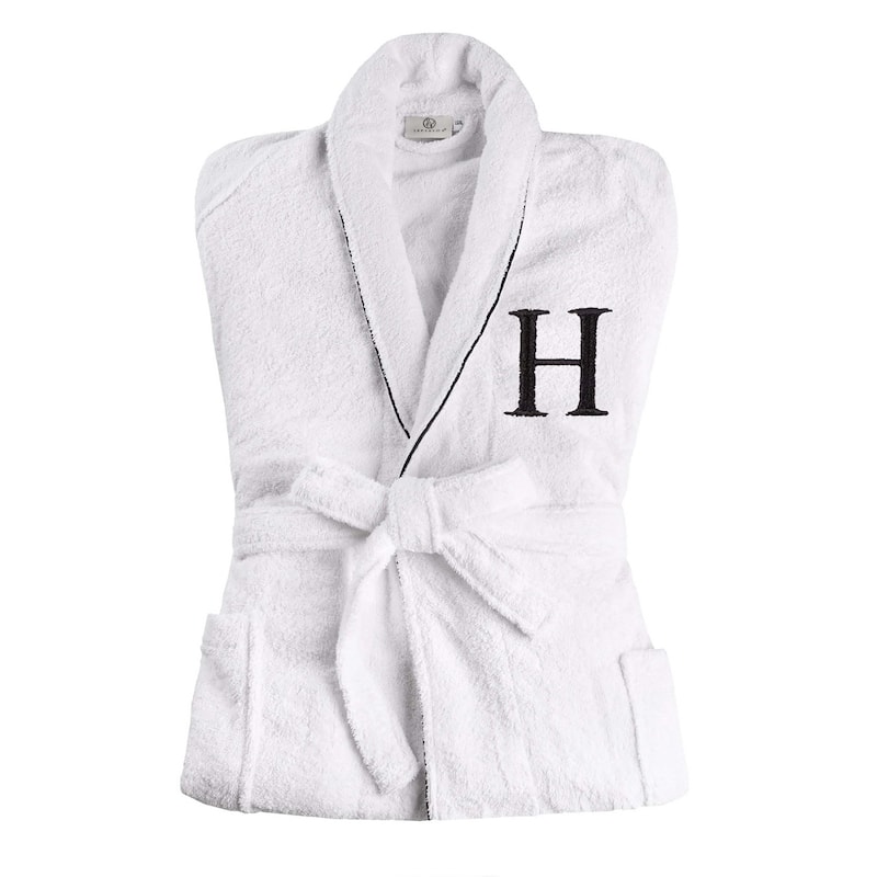 Superior 100% Cotton Embroidered Adult Unisex Luxury Bathrobe