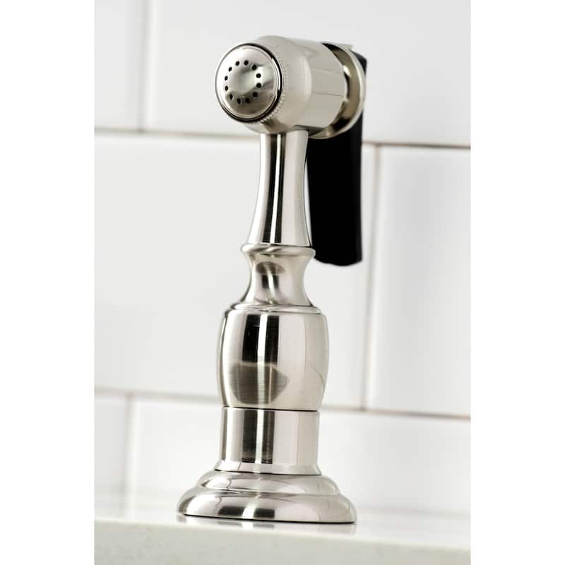 Kingston Brass Duchess Widespread Kitchen Faucet with Brass Sprayer