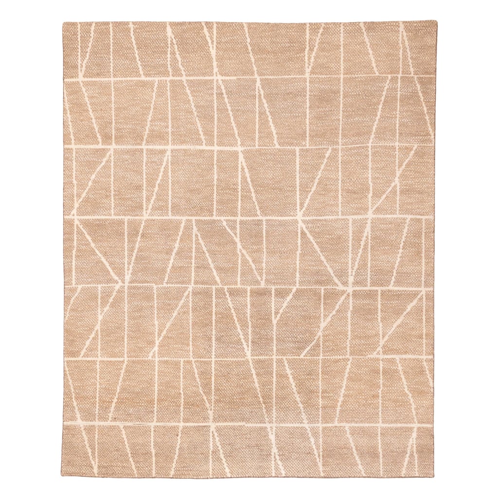 ECARPETGALLERY Hand-knotted Tangier Brown Wool Rug - 8'2 x 9'11
