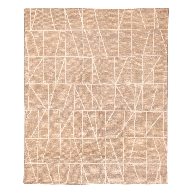 ECARPETGALLERY Hand-knotted Tangier Brown Wool Rug - 8'2 x 9'11