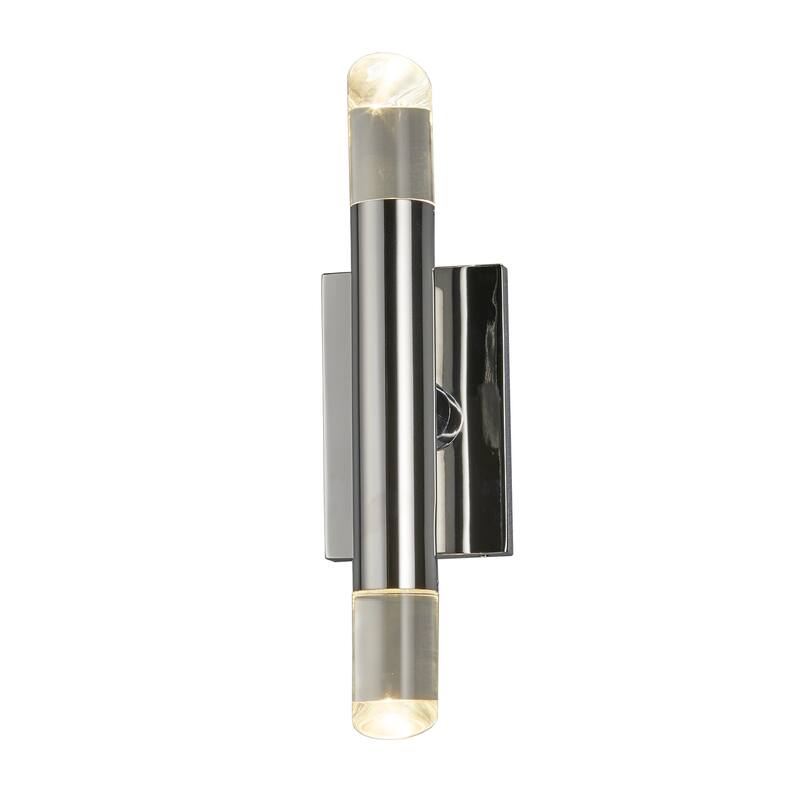 Justice Design Group EVOLV Acryluxe Kyber ADA 2-Light LED Up & Downlight Wall Sconce with Clear Acrylic - Polished Chrome