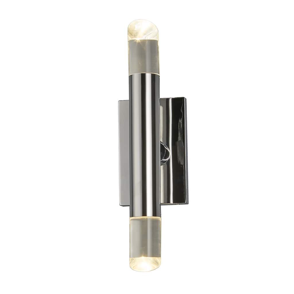 Justice Design Group EVOLV Acryluxe Kyber ADA 2-Light LED Up & Downlight Wall Sconce with Clear Acrylic