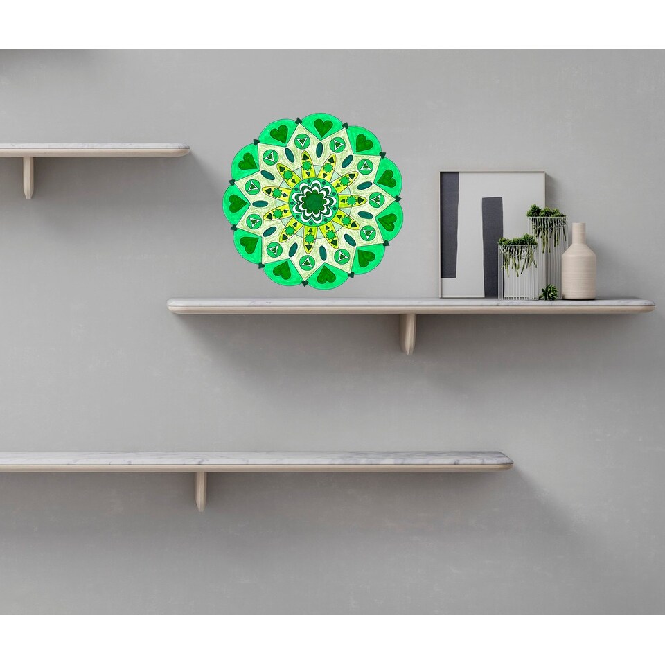 Mandala Heart Wall Decal, Mandala Heart Wall sticker,-image