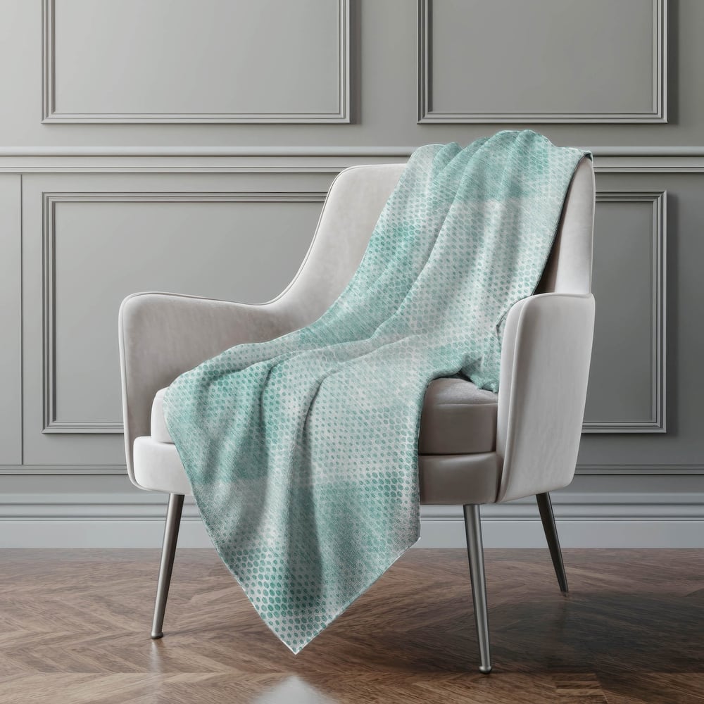 Premium Machine Washable Modern Diamonds Sherpa Throw Blanket