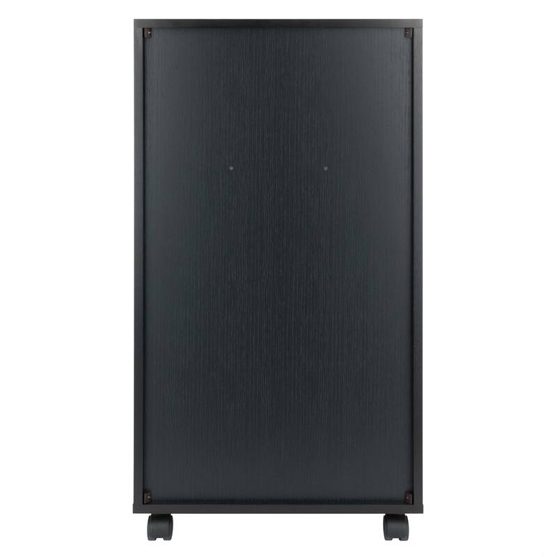 Halifax Bins & Drawers Multi-Storage Tall Mobile Cabinet, Black