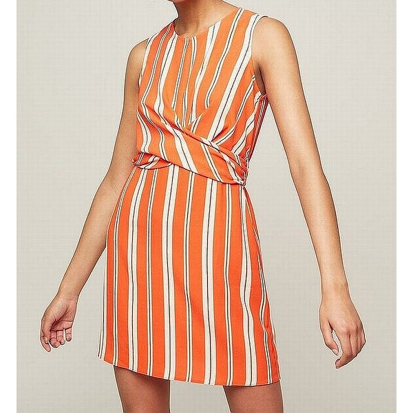 miss selfridge orange dress