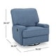 preview thumbnail 7 of 12, Crockett Traditional Glider Recliner with Swivel by Christopher Knight Home