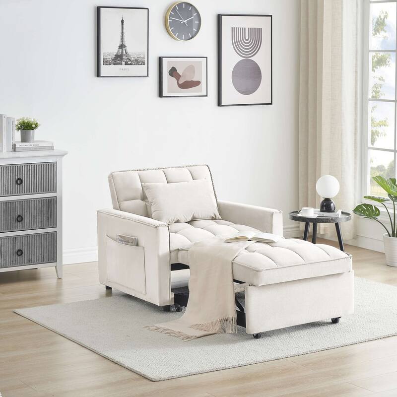 Single 3 in 1 folding sofa bed, single recliner, suitable for small space