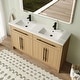 preview thumbnail 1 of 17, Jentoria 48"/60" FreeStanding Bathroom Vanity with Sink, Bathroom Vanity with Soft Close Door and Adjustable Shelf 59.1"×18.3"×35.4"