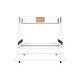 preview thumbnail 9 of 10, Modern Twin over Full Bunk Bed with Wooden Decoration and Safety Guardrail and Convenient Trundle
