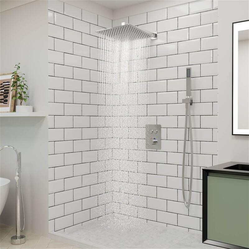 GIVINGTREE Complete Shower System with Rough-In Valve - 12 inch