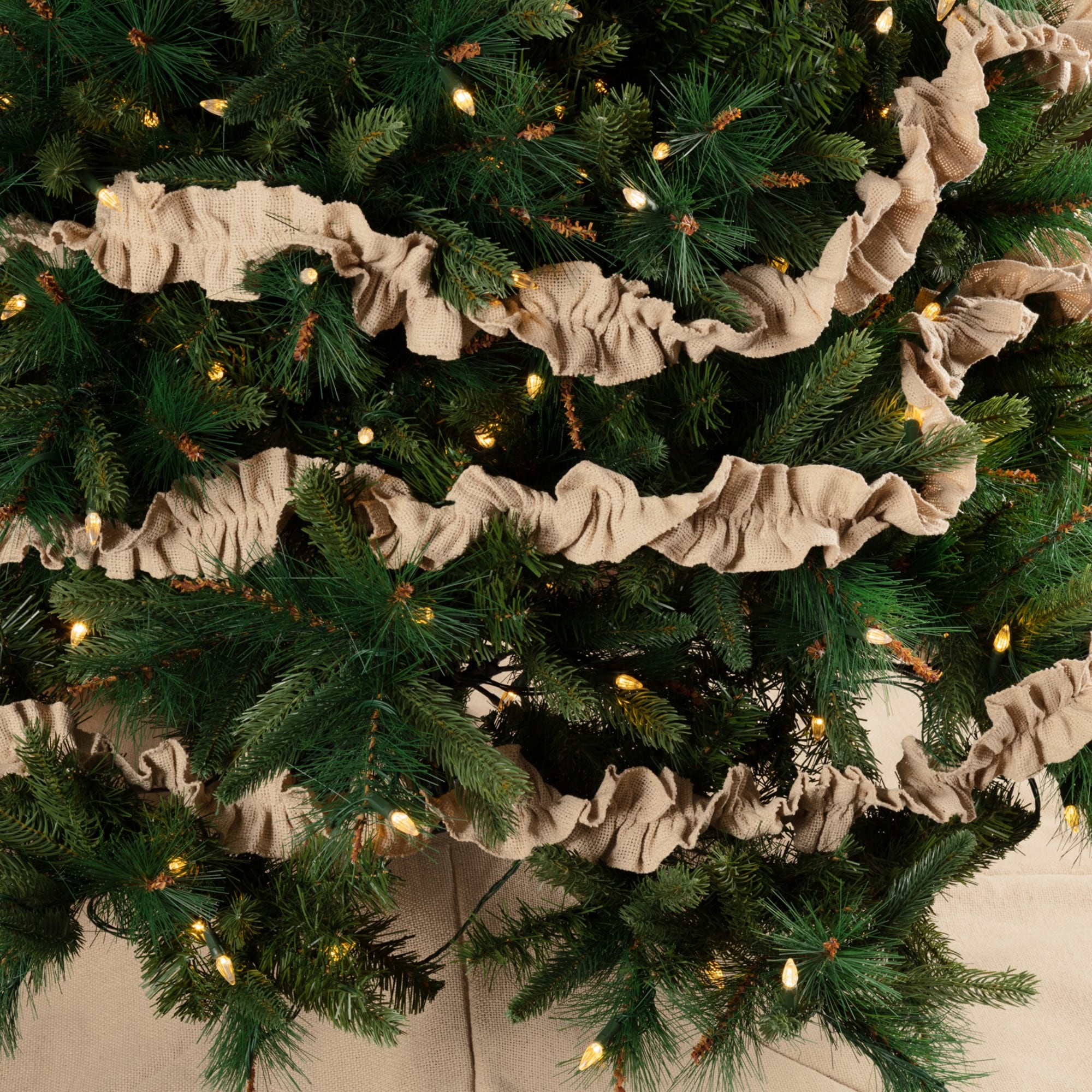 Shop Vintage Burlap Garland Set Of 3 9ft Antique Creme Garland