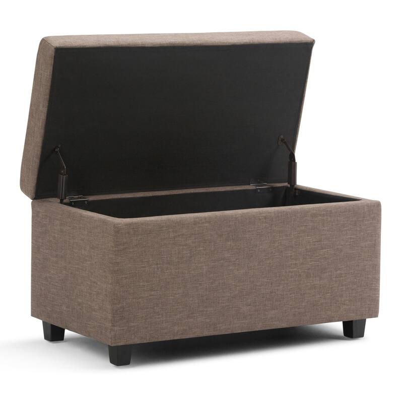 WYNDENHALL Callum 34 inch Wide Contemporary Rectangle Storage Ottoman