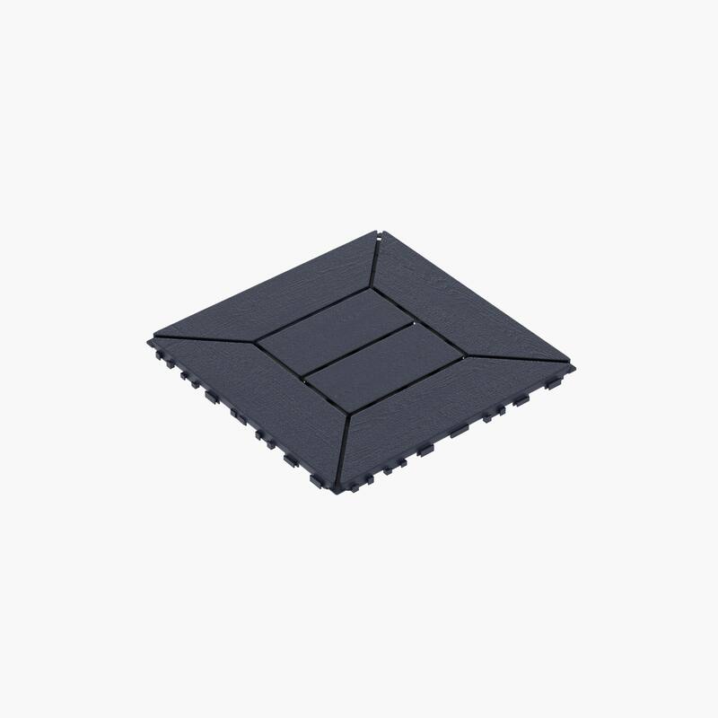 12" Interlocking Patio Deck Tiles – DIY Modular Flooring for Porch, Poolside, Balcony (44-Piece Set) - 44pcs